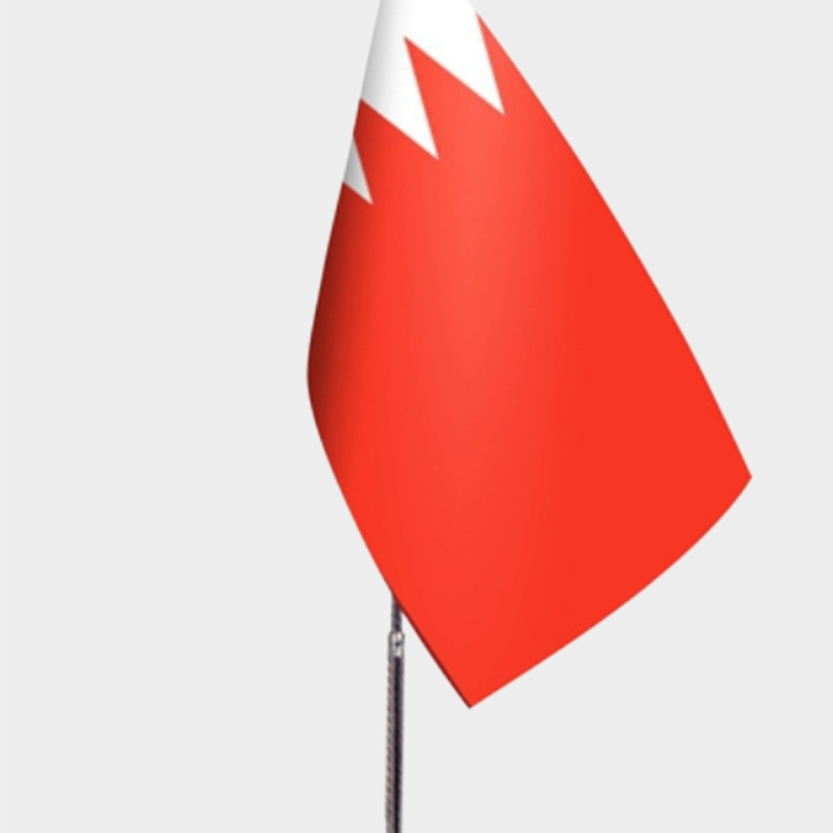 Bahrain Desk Flag - Premium Double-Layer Satin with Chrome L-Shaped Stand | Professional Quality Country Desk Flag for Government Offices and Institutions