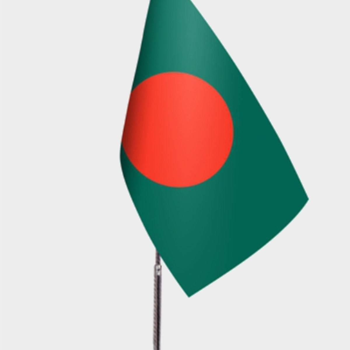 Bangladesh Desk Flag - Premium Double-Layer Satin with Chrome L-Shaped Stand | Professional Quality Country Desk Flag for Government Offices and Institutions