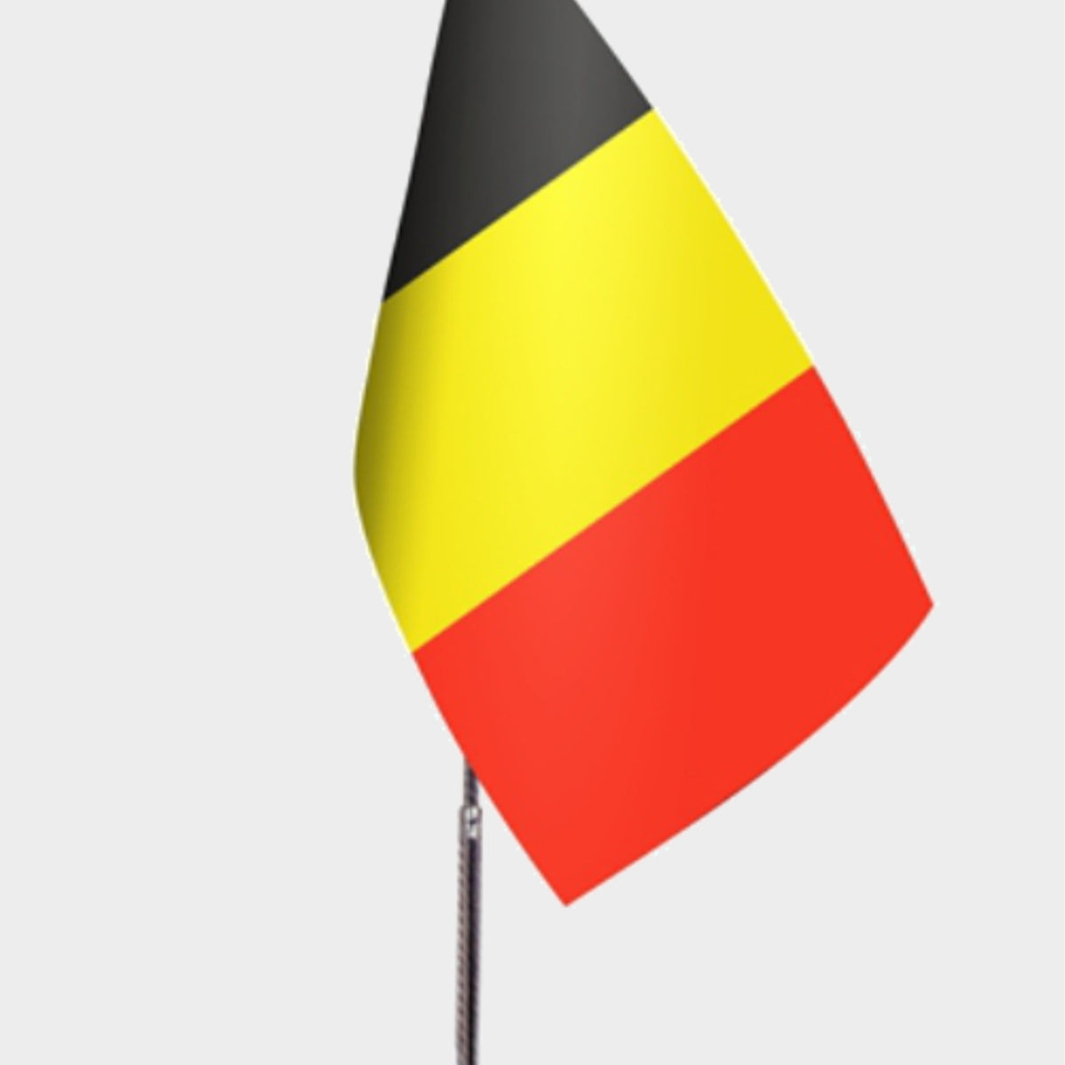 Belgium Desk Flag - Premium Double-Layer Satin with Chrome L-Shaped Stand | Professional Quality Country Desk Flag for Government Offices and Institutions