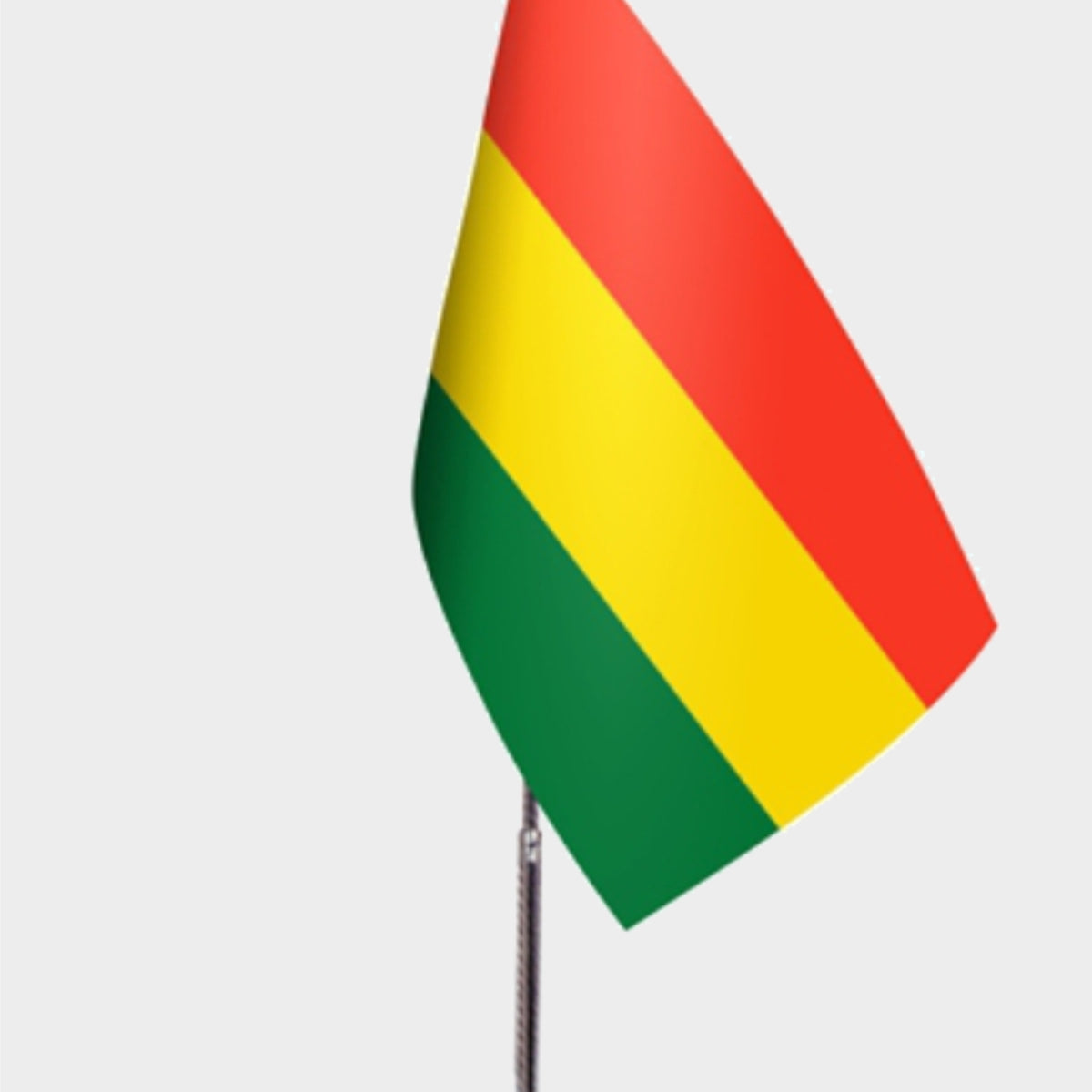 Bolivia Desk Flag - Premium Double-Layer Satin with Chrome L-Shaped Stand | Professional Quality Country Desk Flag for Government Offices and Institutions