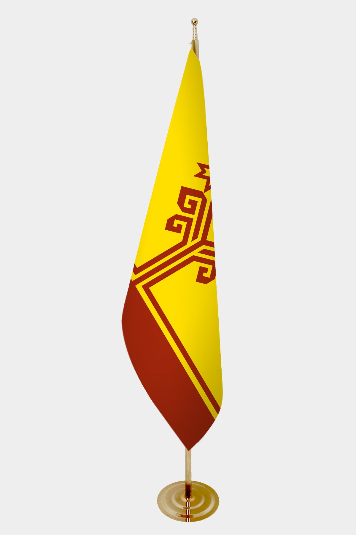 Chuvashia Official Indoor Flag — Double Satin, Gold Pole