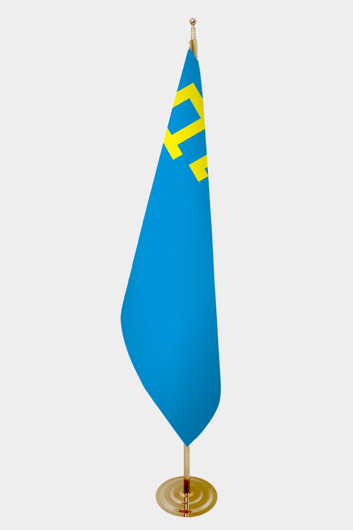 Crimean Tatar Official Indoor Flag — Gold Pole all-groups