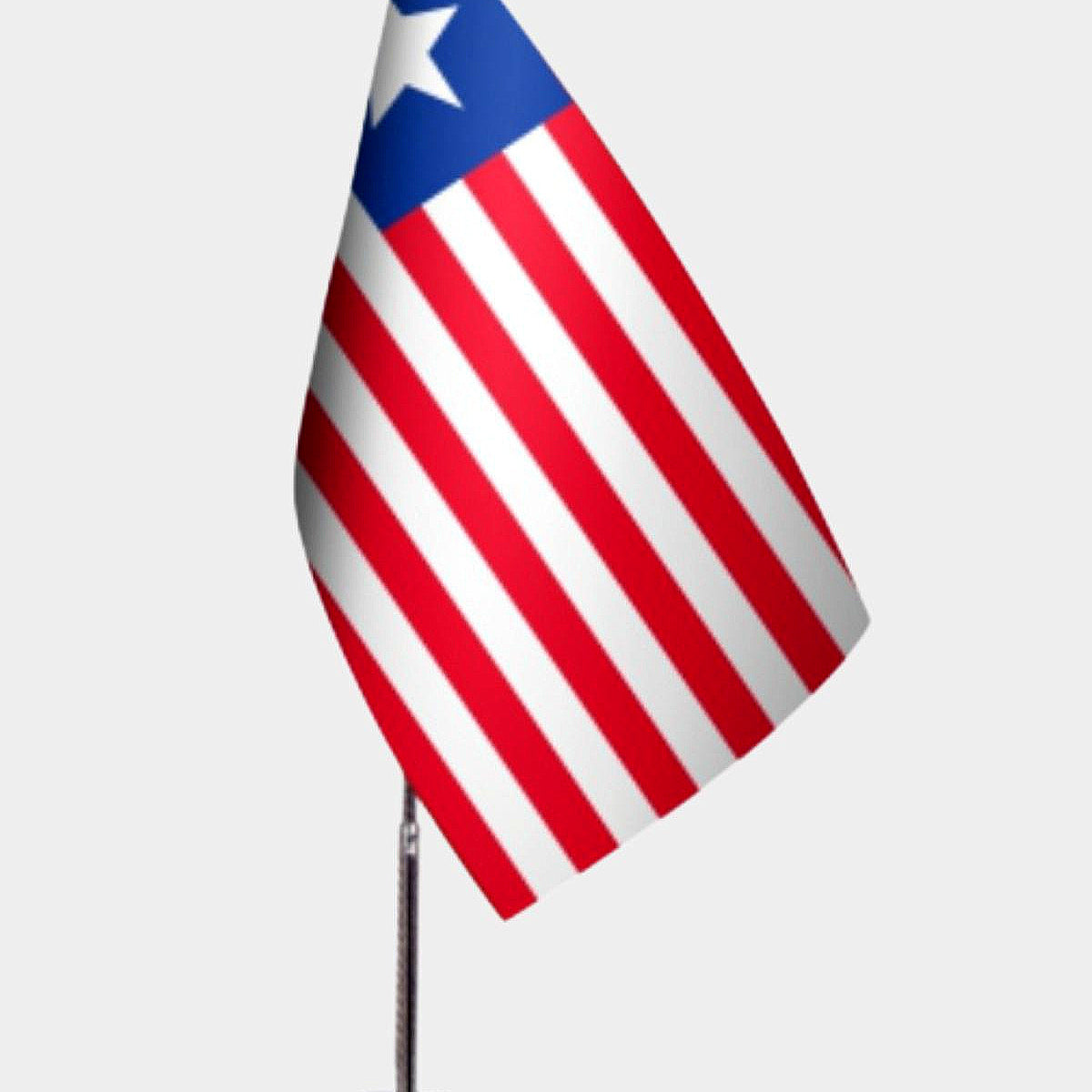 Liberia Desk Flag - Premium Double-Layer Satin with Chrome L-Shaped Stand | Professional Quality Country Desk Flag for Government Offices and Institutions