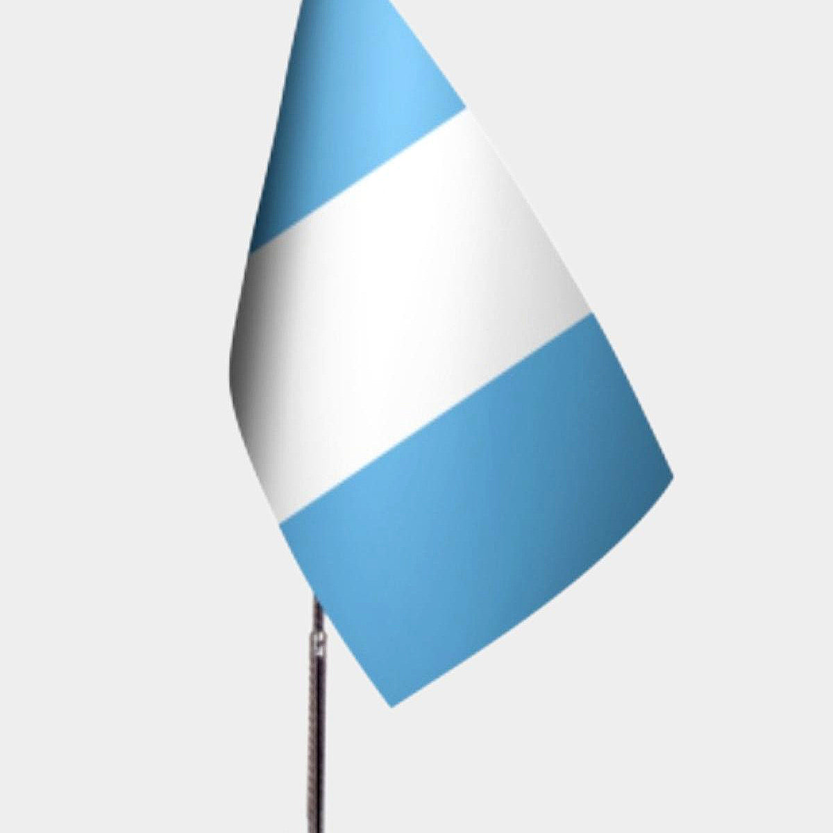 Guatemala Desk Flag - Premium Double-Layer Satin with Chrome L-Shaped Stand | Professional Quality Country Desk Flag for Government Offices and Institutions