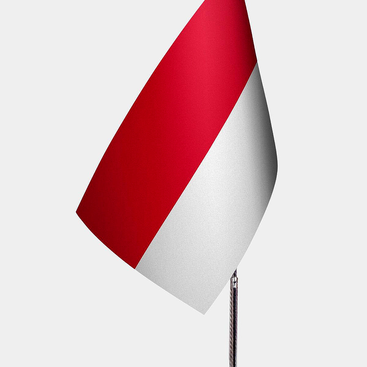 Monaco Desk Flag - Premium Double-Layer Satin with Chrome L-Shaped Stand | Professional Quality Country Desk Flag for Government Offices and Institutions