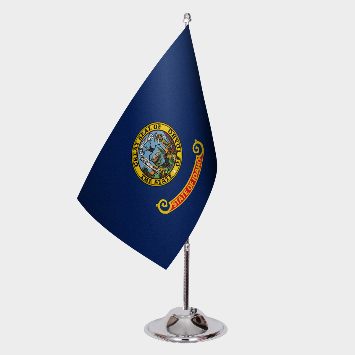 Idaho State Desk Flags — Double Satin