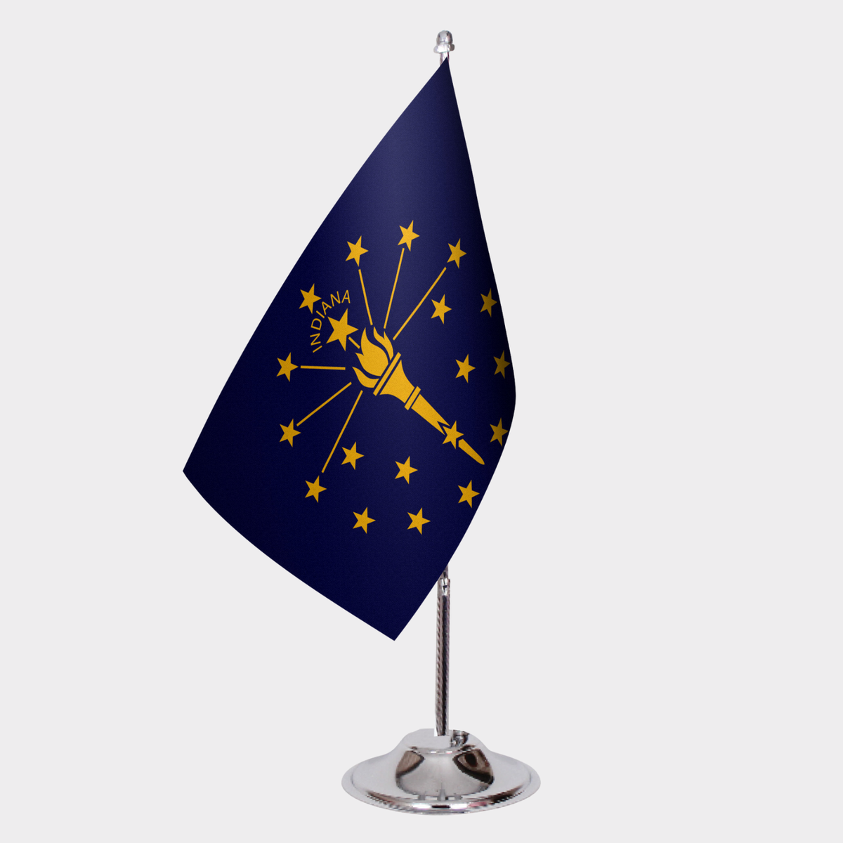Indiana State Desk Flags — Double Satin