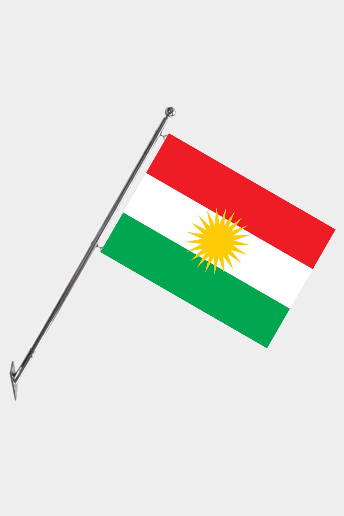 Irak Kürdistanı Teleskopik Duvar Bayrağı Seti