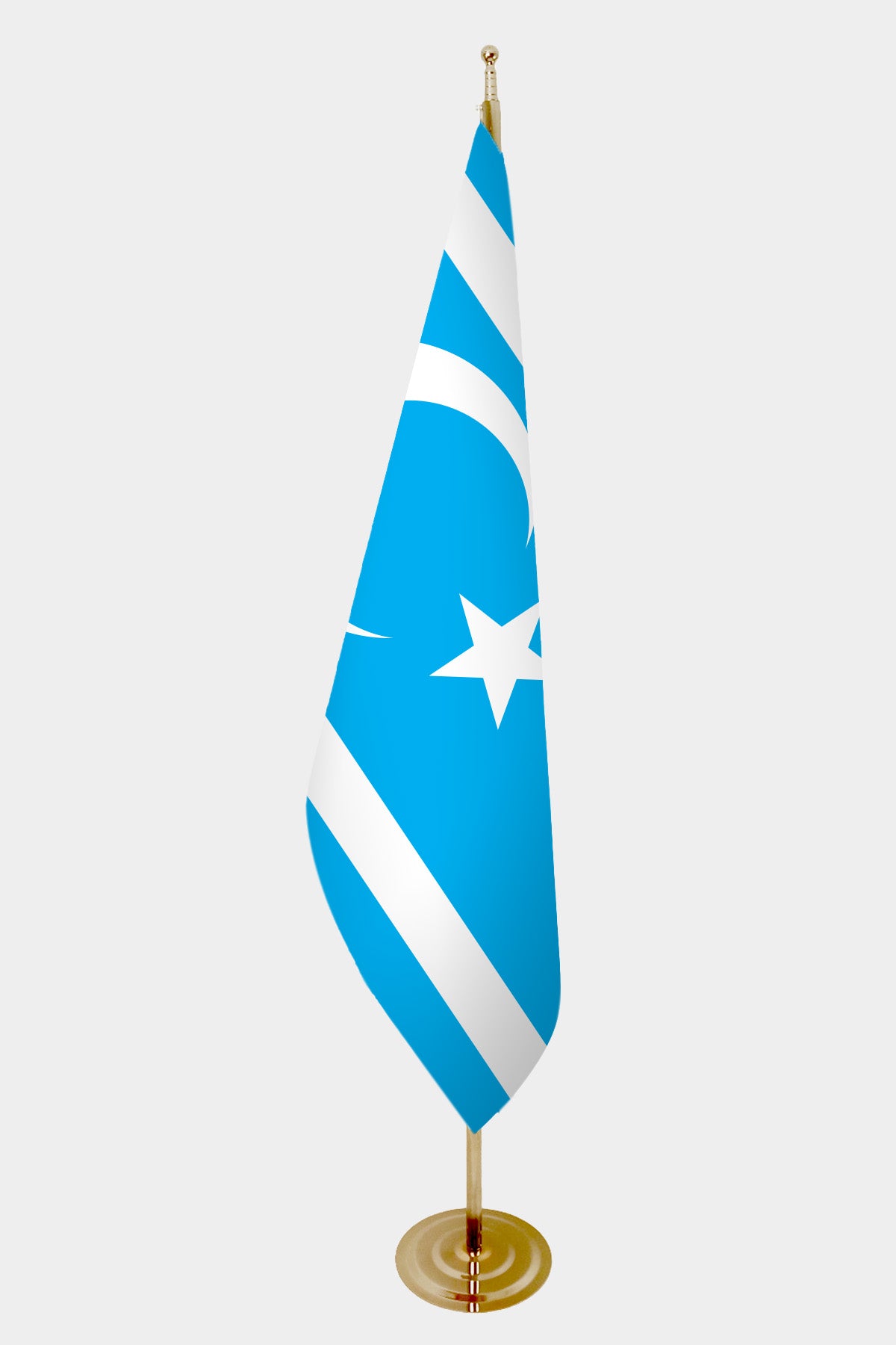 Iraqi Turkmen Official Indoor Flag — Gold Pole all-groups