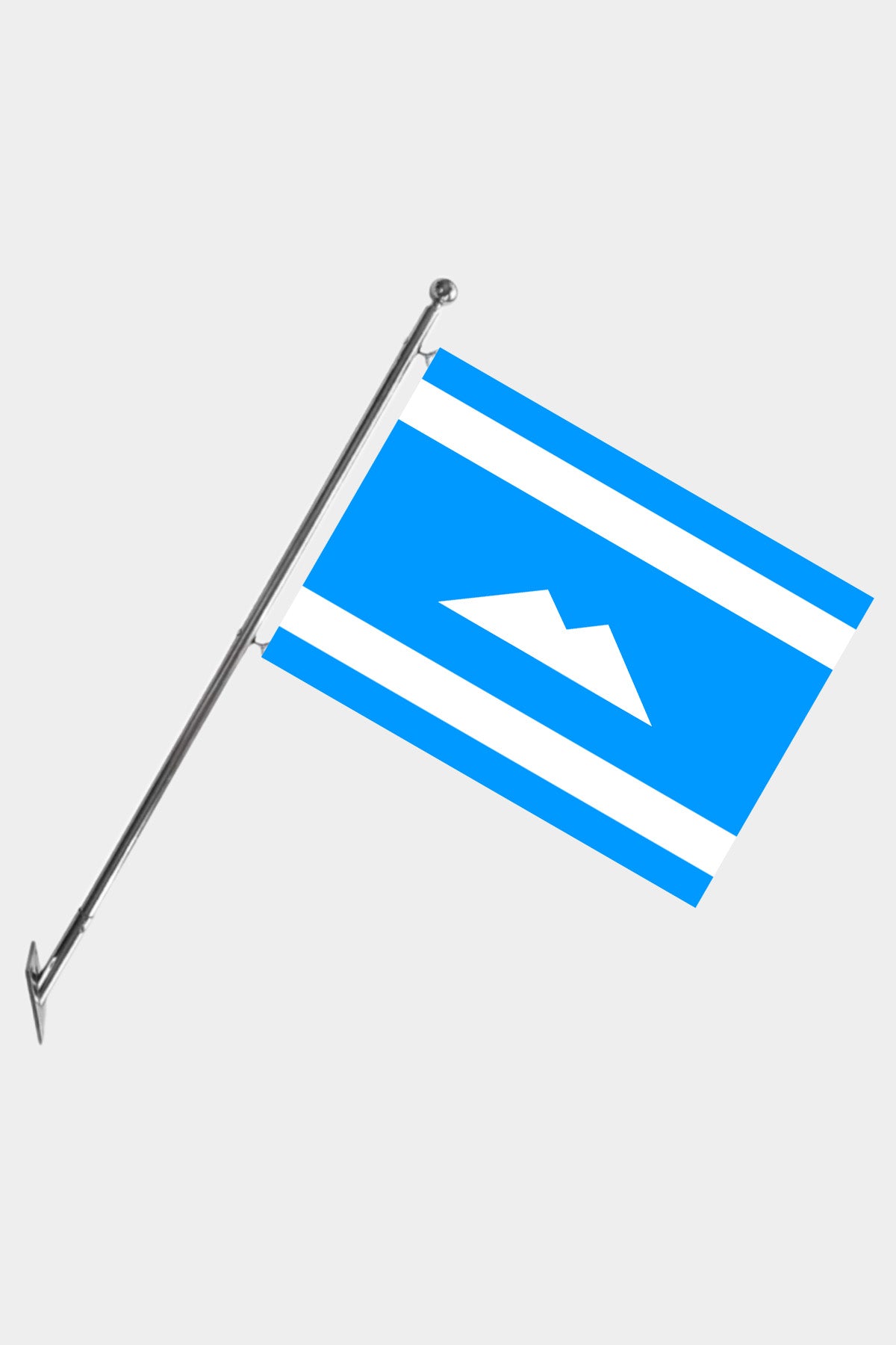Karachay-Balkar Wall-Mounted Telescopic Flagpole Set — Polyester