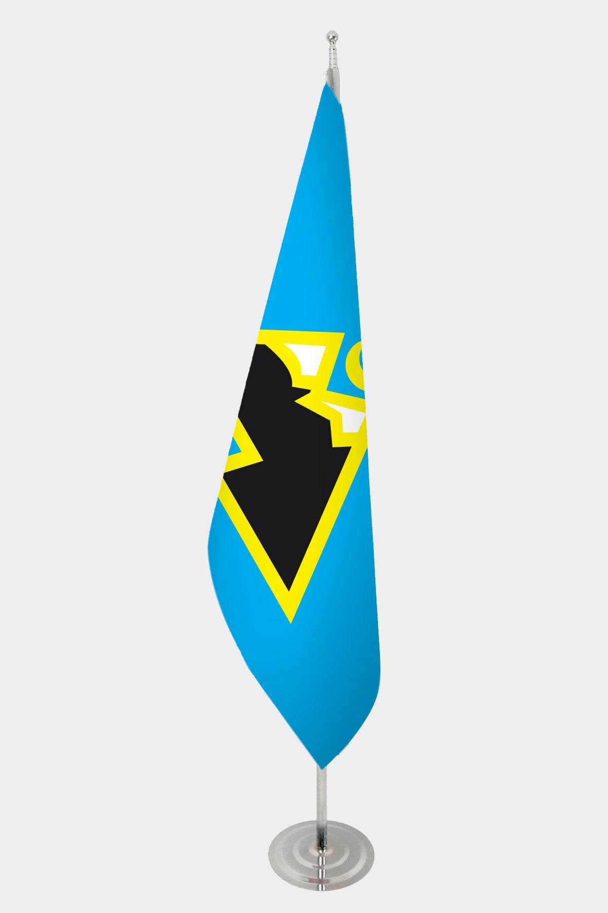Karachay Official Indoor Flag — Double Satin, Chrome Pole