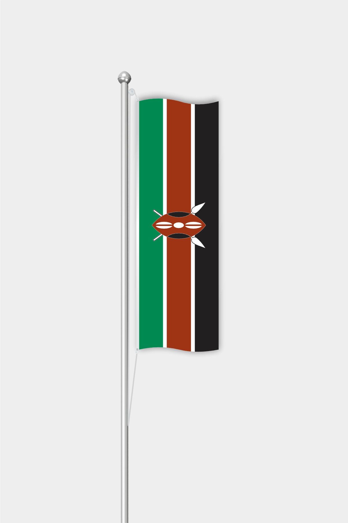 Outdoor Vertical Kenya Flag — Polyester