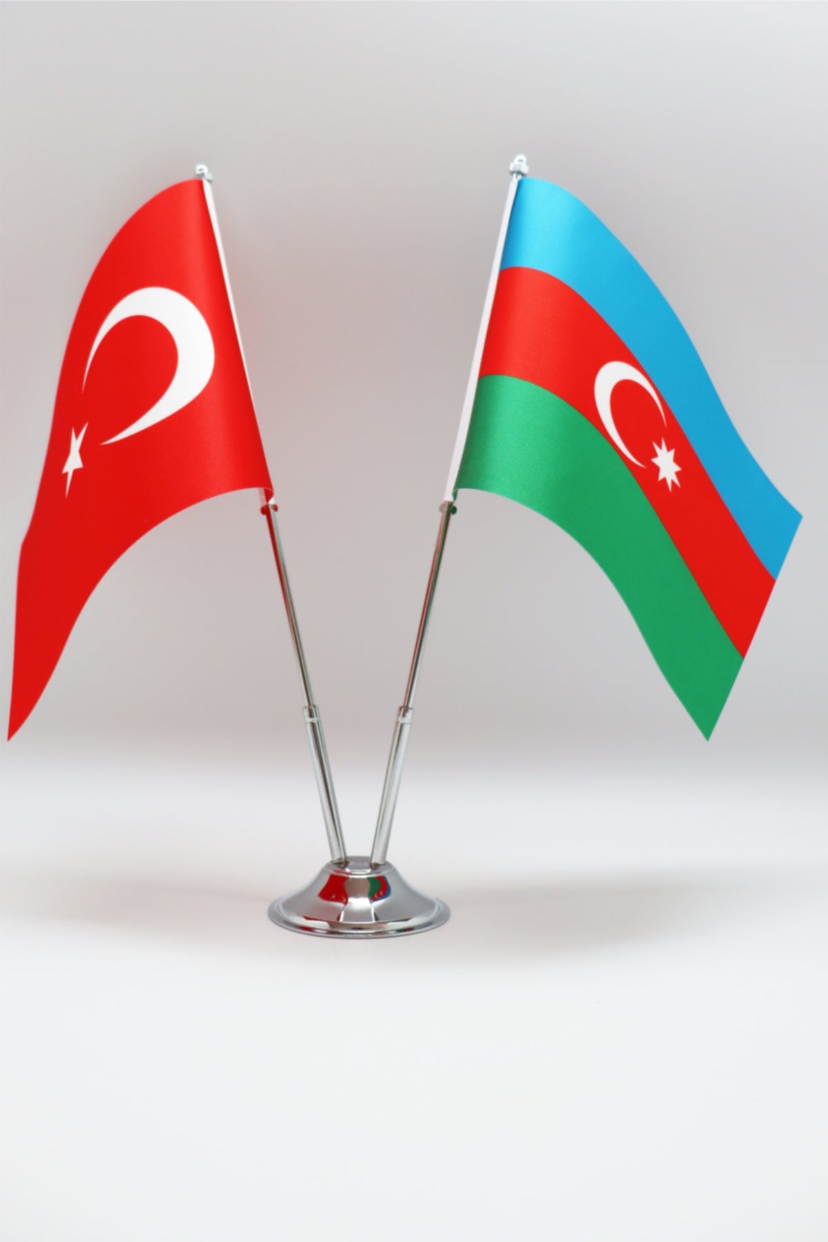 Guyana Turkiye masa bayragi krom detay