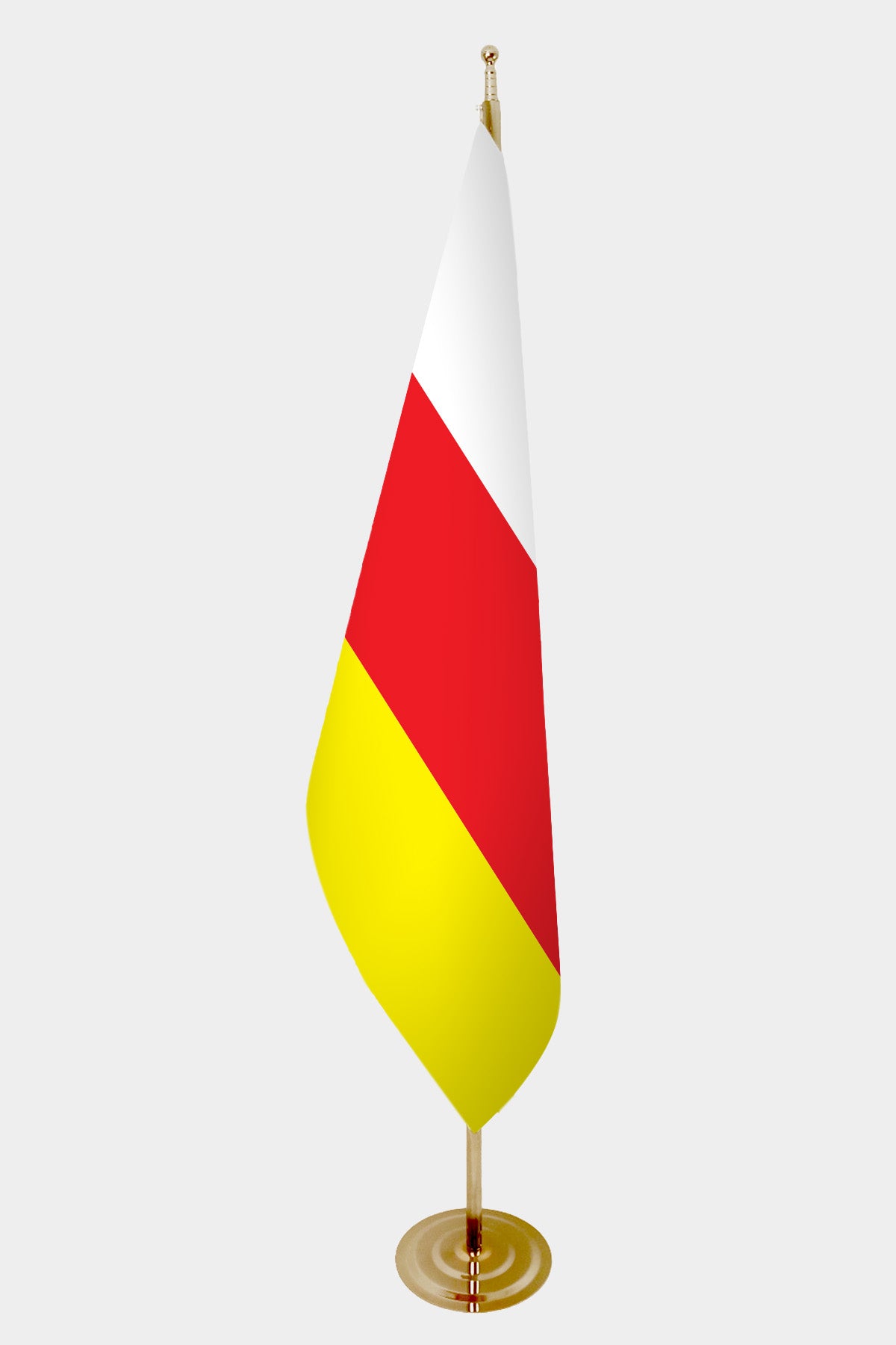 North Ossetia Official Indoor Flag — Double Satin, Gold Pole