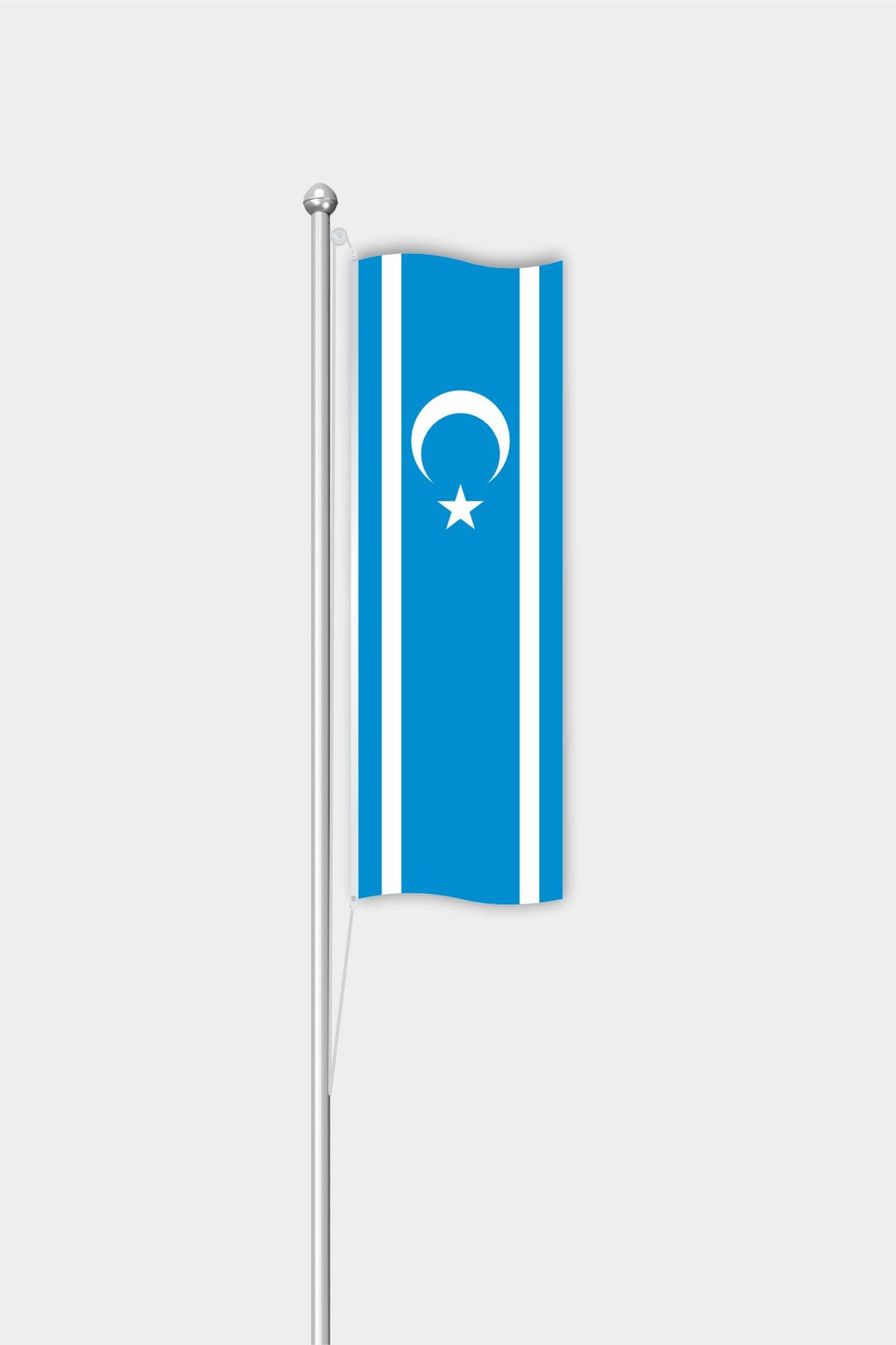 Outdoor Vertical Iraqi Turkmen Flag — Polyester