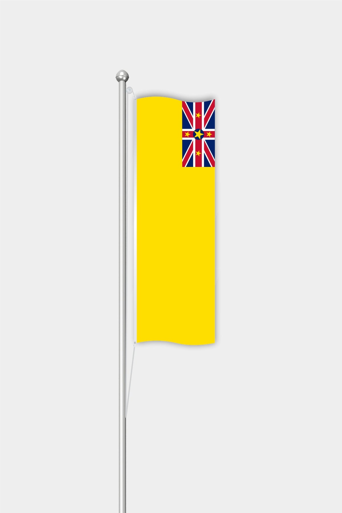 Outdoor Vertical Niue Flag — Polyester