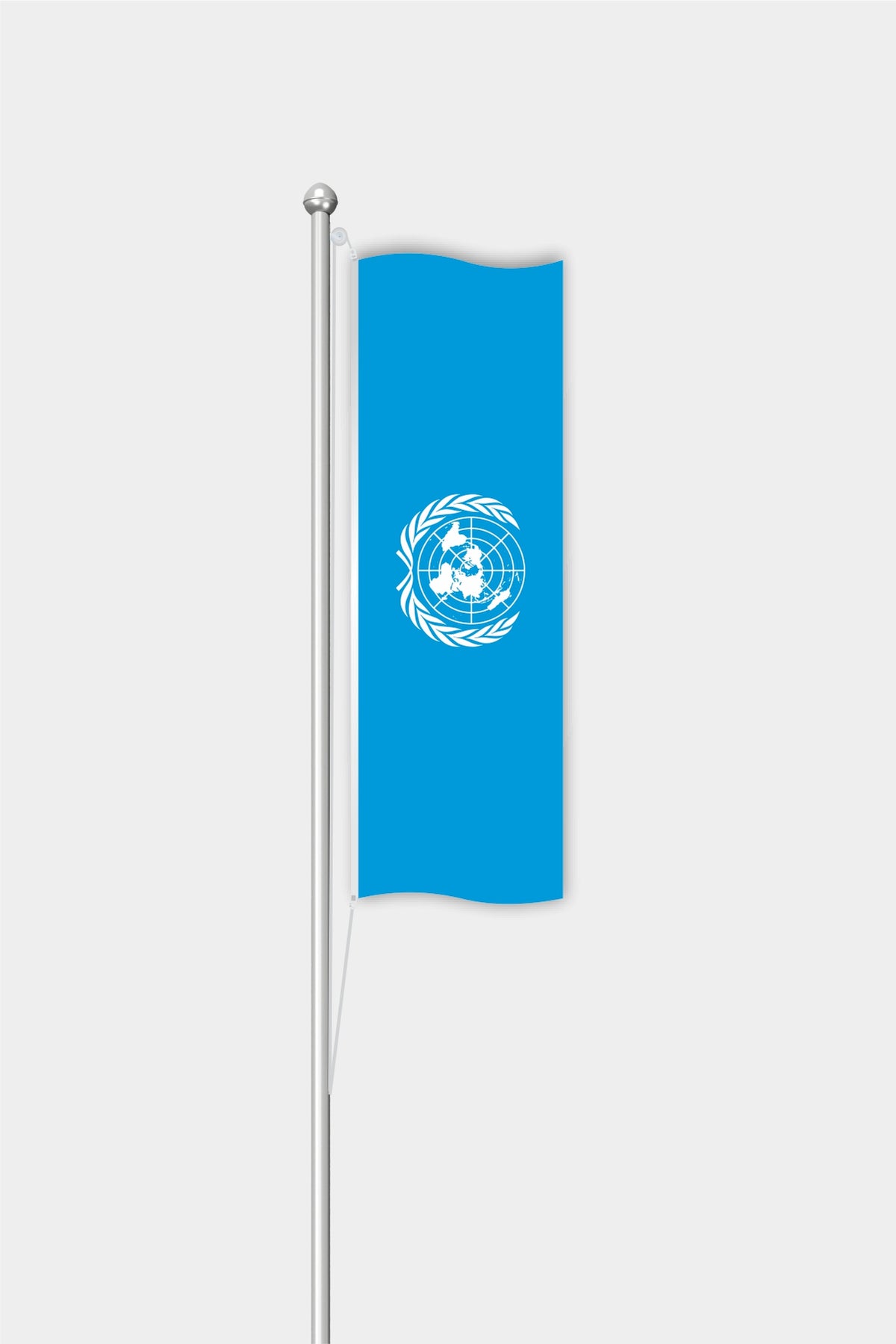 Outdoor Vertical United Nations Flag — Polyester