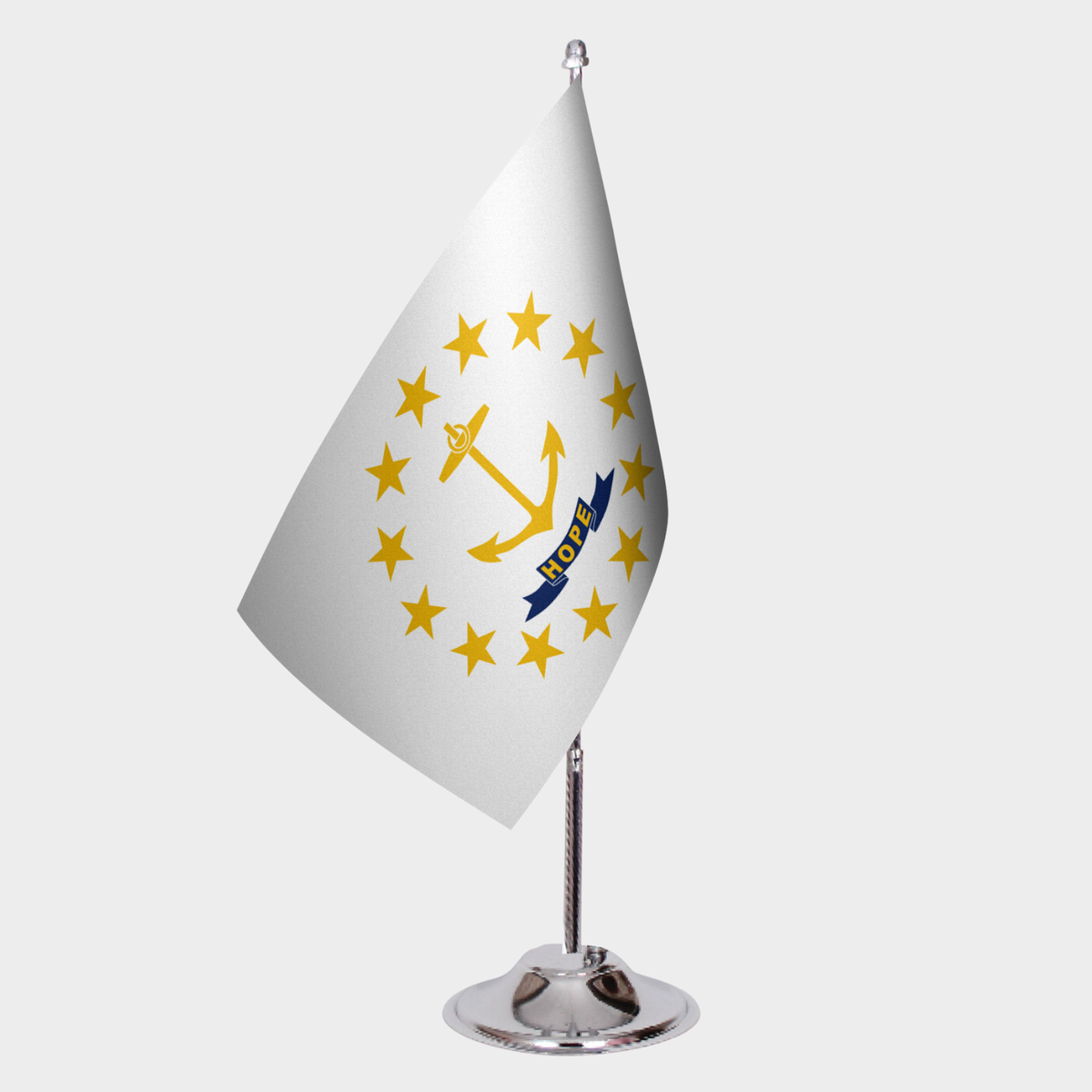 Rhode Island State Desk Flags — Double Satin