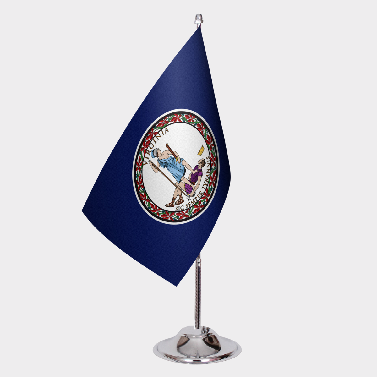 Virginia State Desk Flags — Double Satin