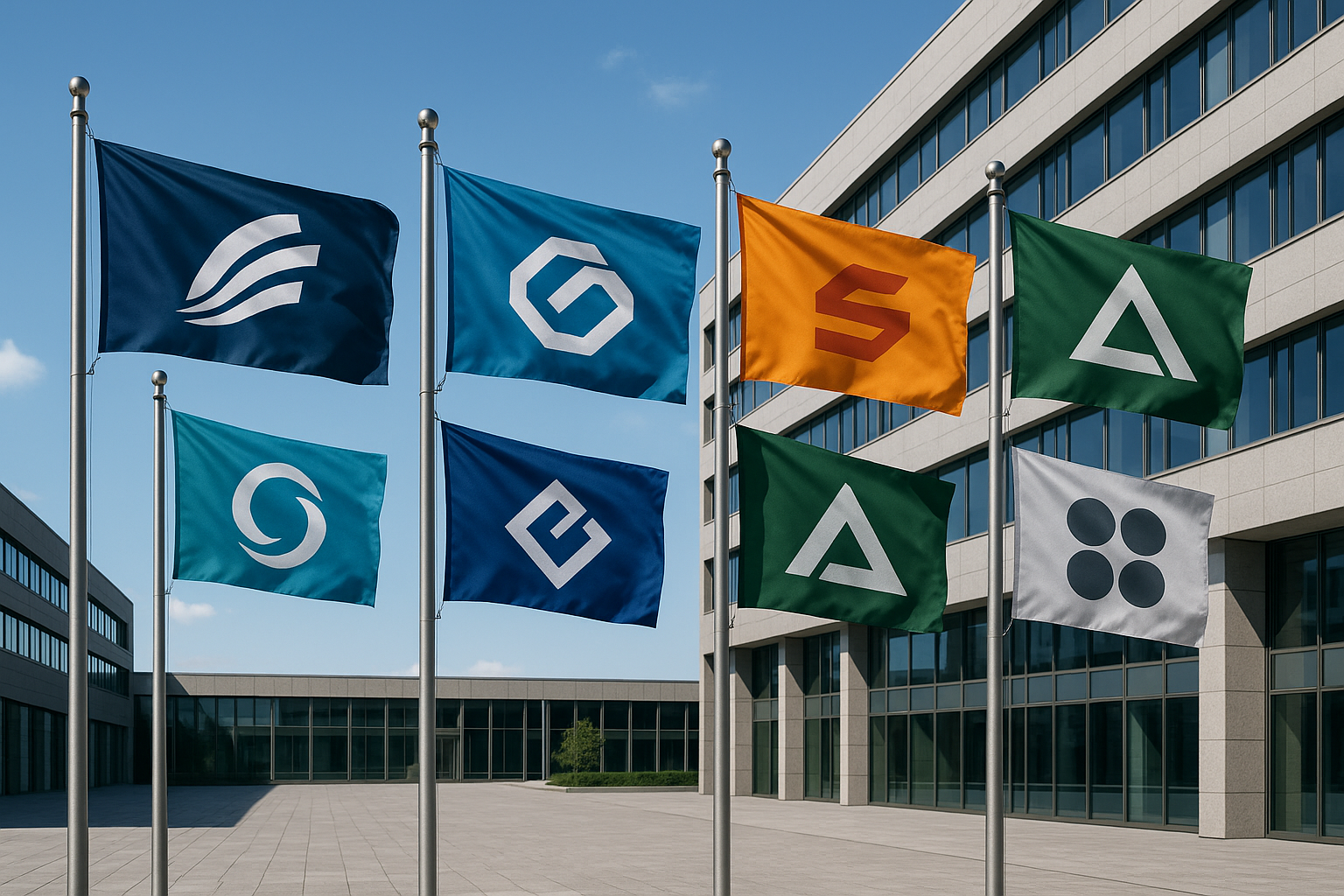 Logo Printed Outdoor Pole Flags