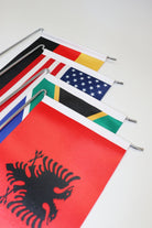 L-Shaped South Carolina State Desk Flag - Premium Double-Layer Satin with Chrome Stand | Professional Quality State Desk Flag