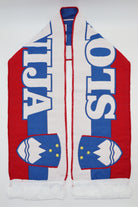 Slovenija custom woven national team scarf — Slovenia flag design in red, white and blue