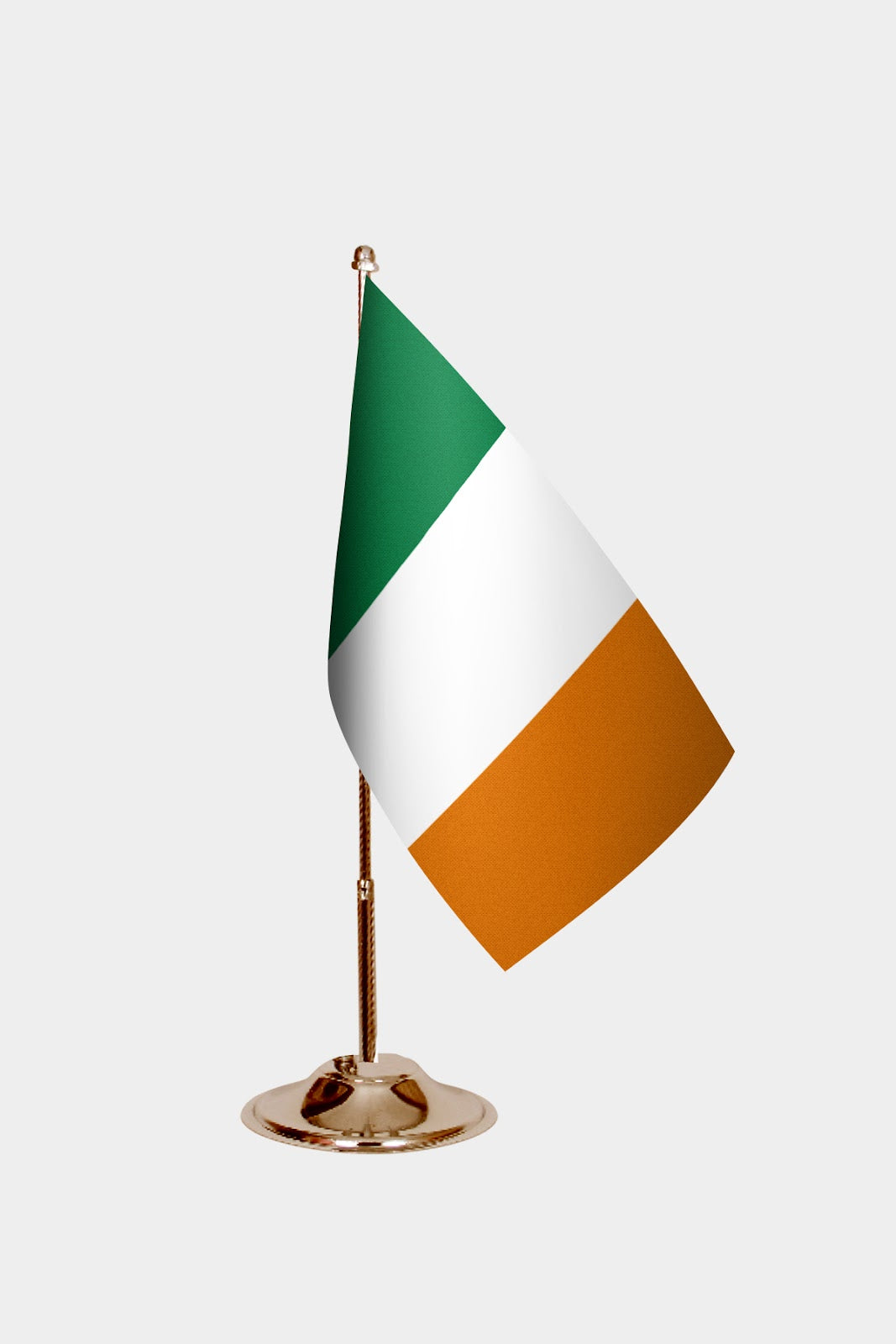Ivory Coast Gold Desk Flag - Premium Metal Stand
