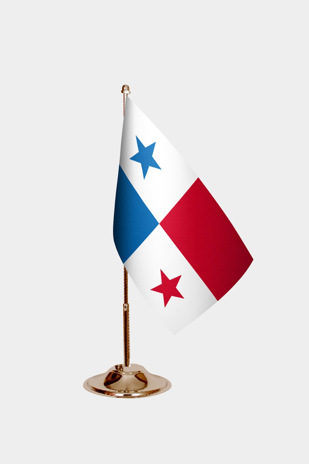 Panama Gold Desk Flag - Premium Metal Stand
