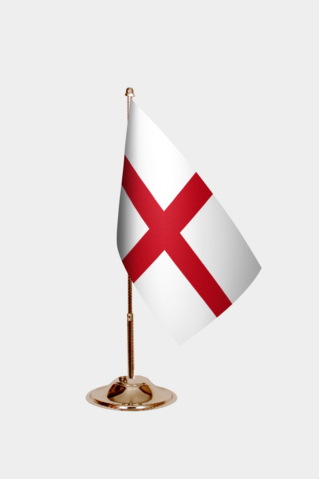 United Kingdom Gold Desk Flag - Premium Metal Stand