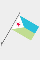 Djibouti Wall-Mounted Telescopic Flagpole Set — Polyester