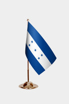 Honduras Gold Desk Flag - Premium Metal Stand