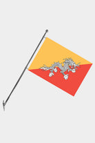 Bhutan Wall-Mounted Telescopic Flagpole Set — Polyester