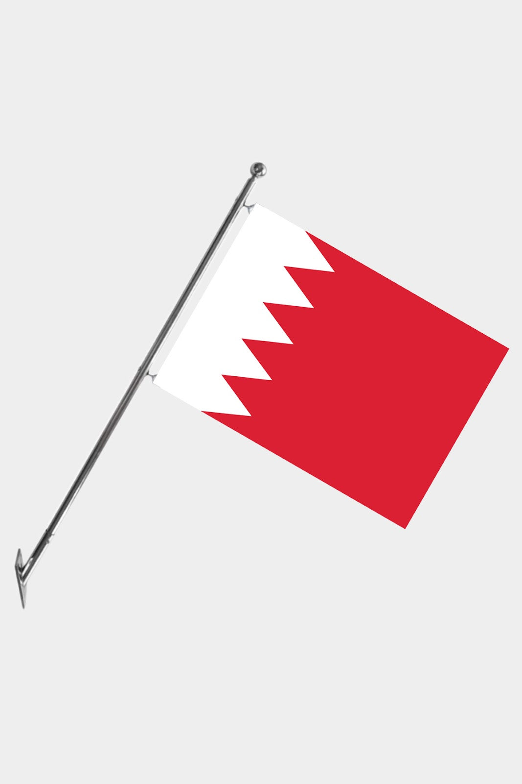 Bahrain Wall-Mounted Telescopic Flagpole Set — Polyester
