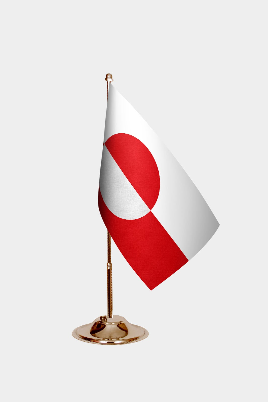 Greenland Gold Desk Flag - Premium Metal Stand