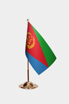 Eritrea Gold Desk Flag - Premium Metal Stand