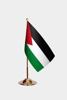 Palestine Gold Desk Flag - Premium Metal Stand