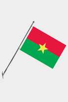 Burkina Faso Wall-Mounted Telescopic Flagpole Set — Polyester