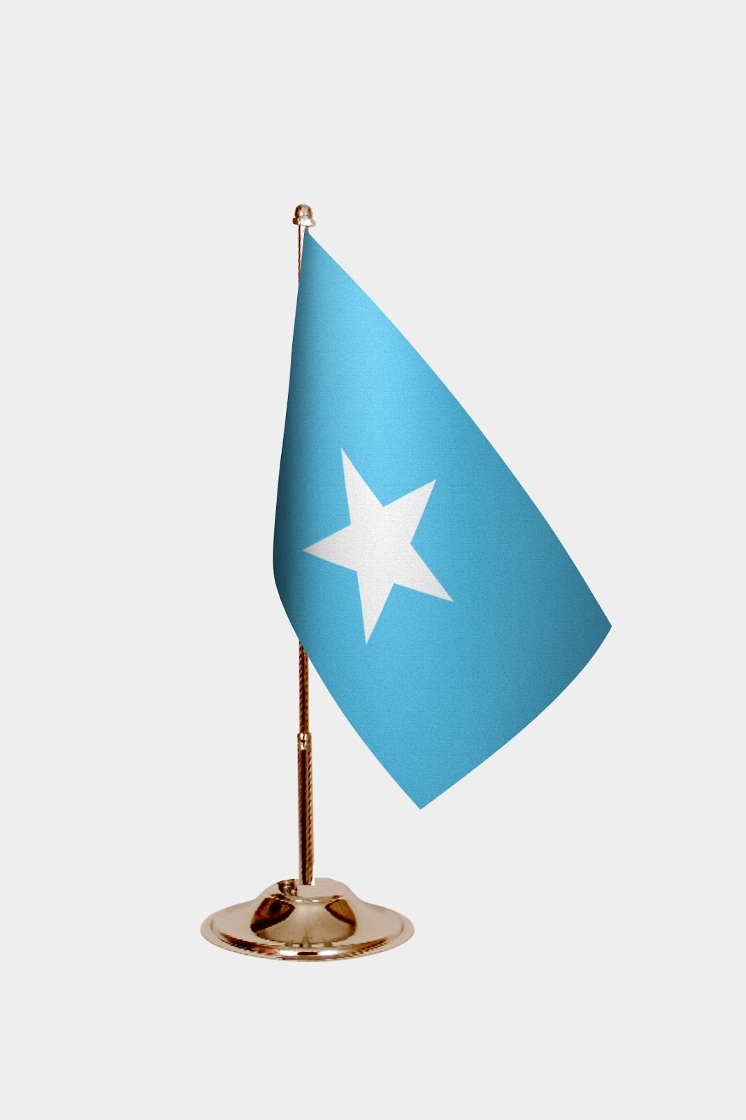 Somalia Gold Desk Flag - Premium Metal Stand