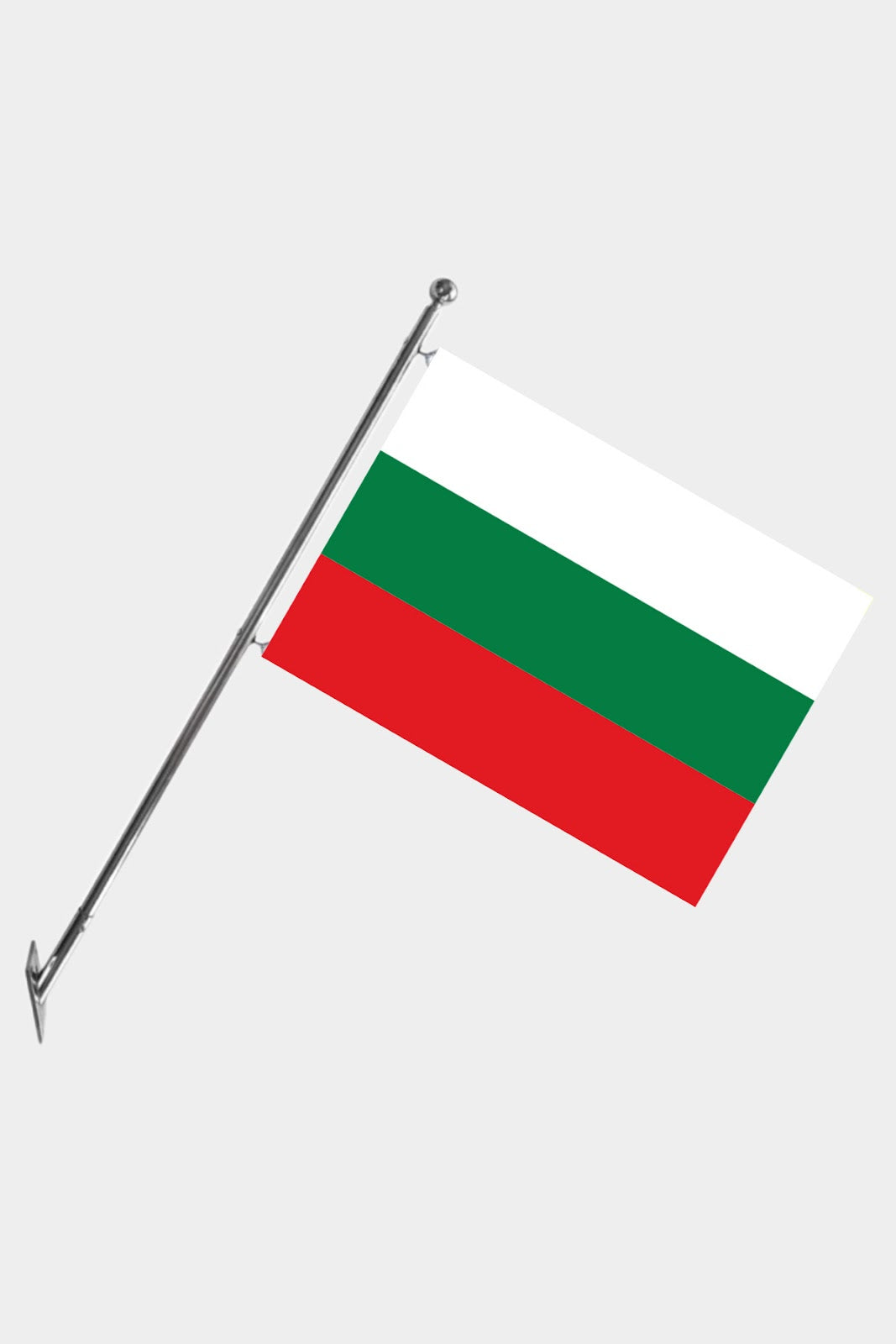 Bulgaria Wall-Mounted Telescopic Flagpole Set — Polyester