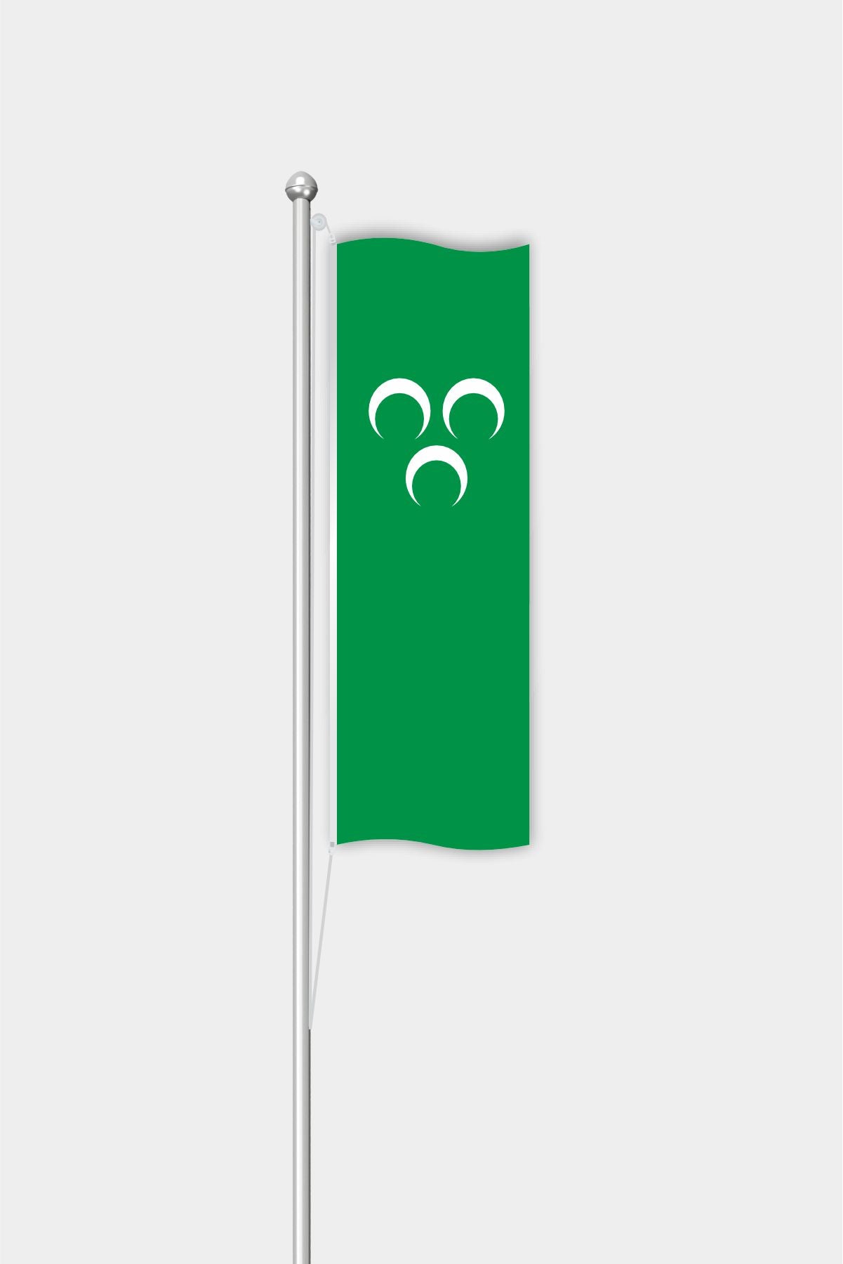 Outdoor Vertical 3 Hilal Flag — Polyester