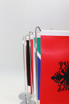 L-Shaped South Dakota State Desk Flag - Premium Double-Layer Satin with Chrome Stand | Professional Quality State Desk Flag