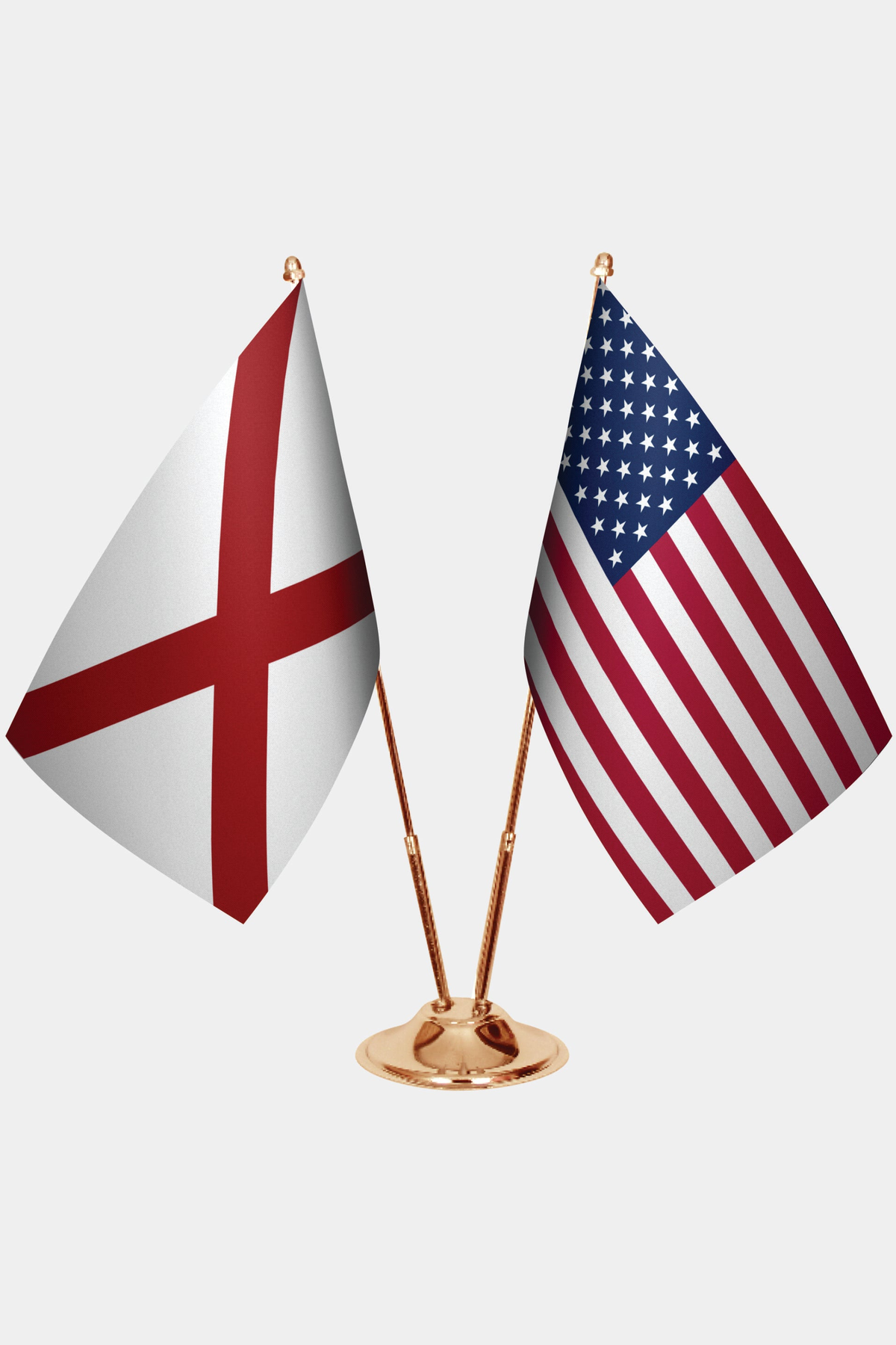 Alabama ve ABD Masa Bayrağı Seti
