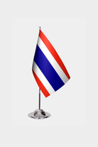 Thailand Desk Flag - Premium Double-Layer Satin with Chrome L-Shaped Stand | Professional Quality Country Desk Flag for Government Offices and Institutions