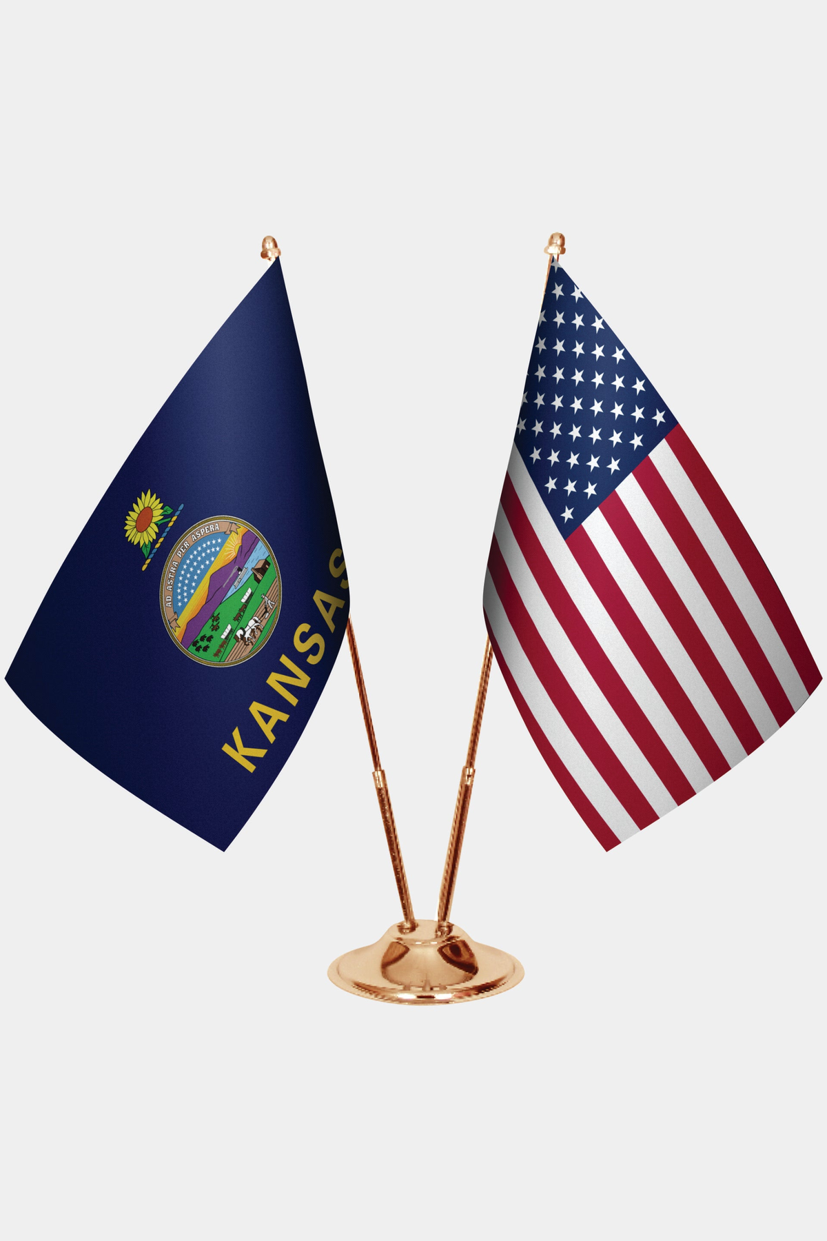 Kansas Gold Desk Flag