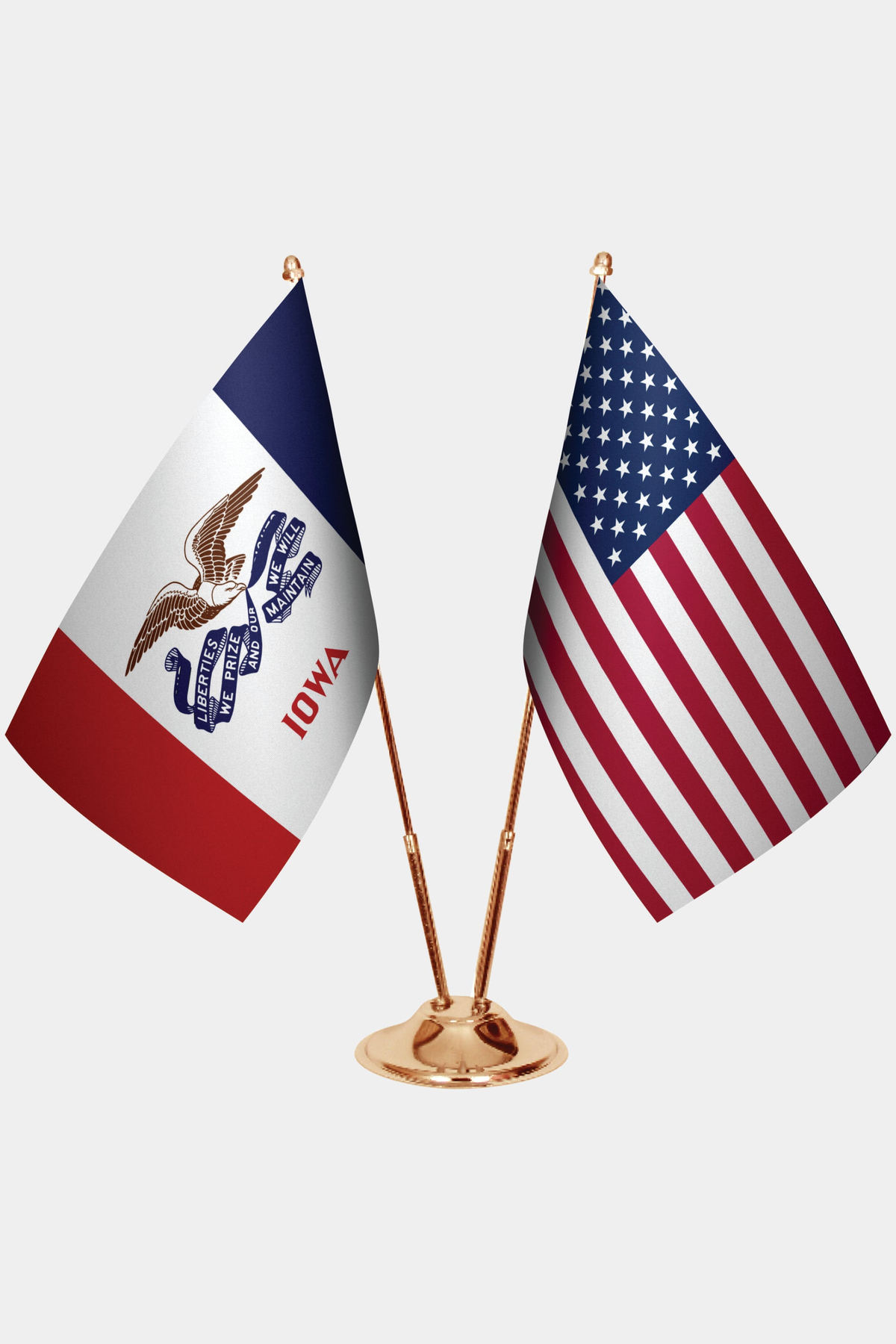 Iowa Gold Desk Flag
