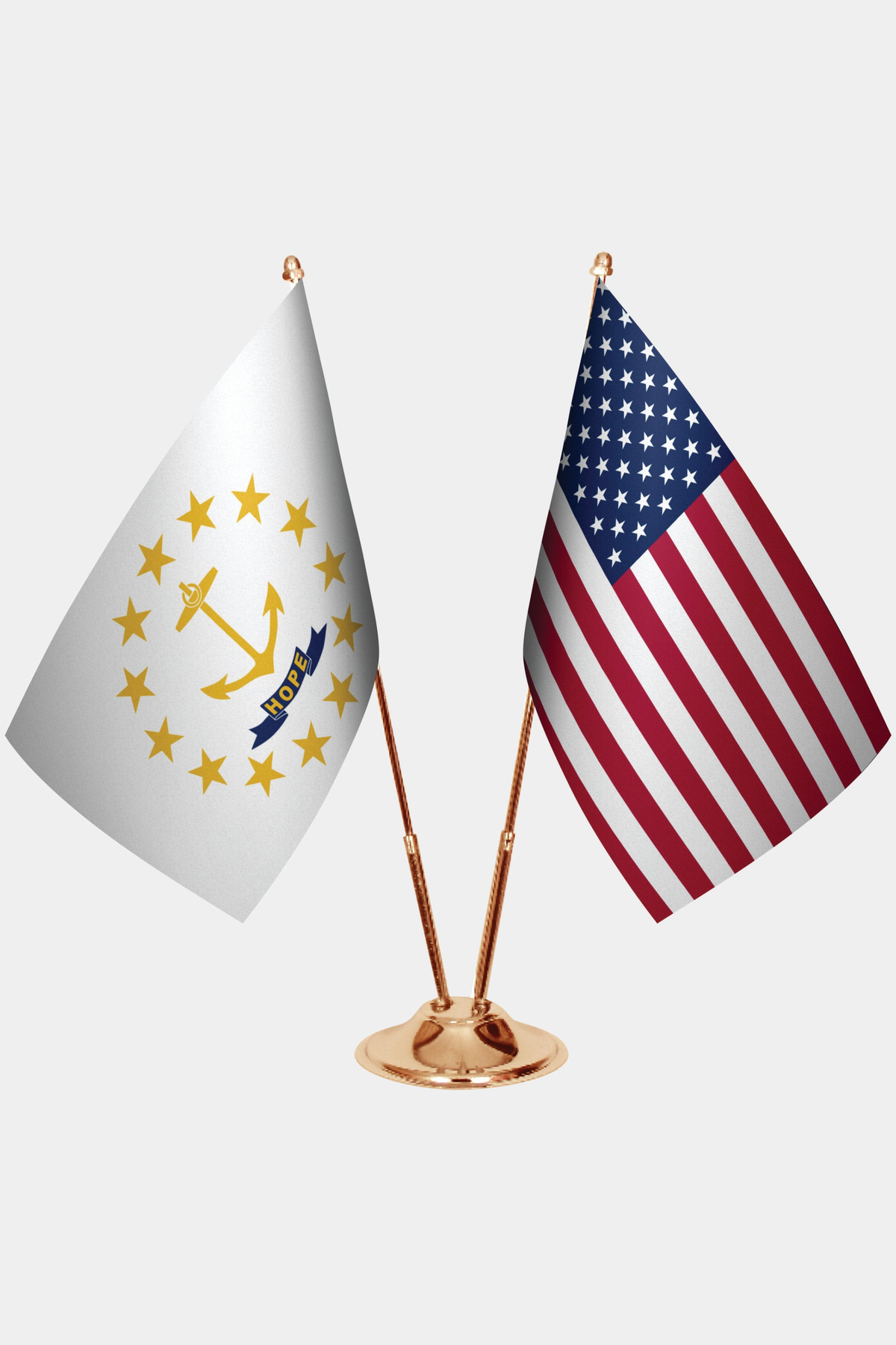 Rhode Island Gold Desk Flag