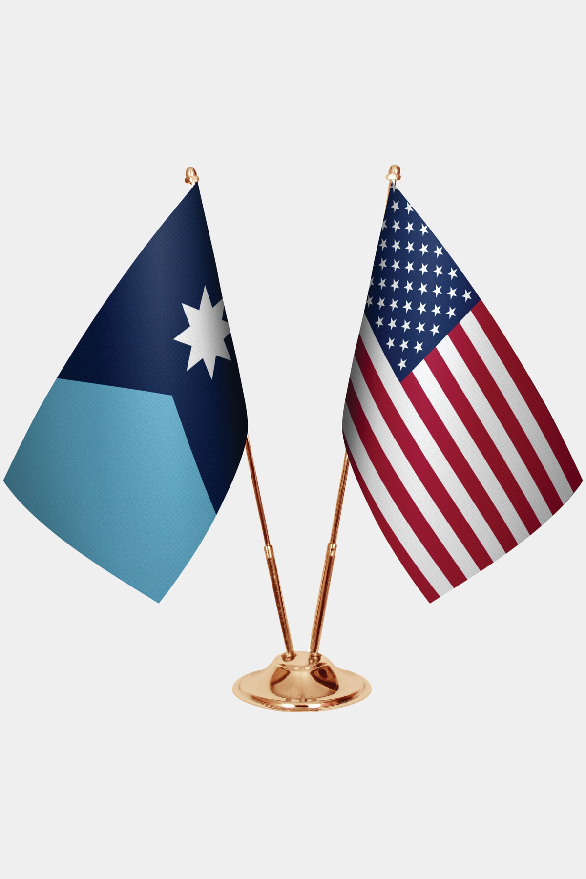 Minnesota ve ABD Masa Bayrağı Seti