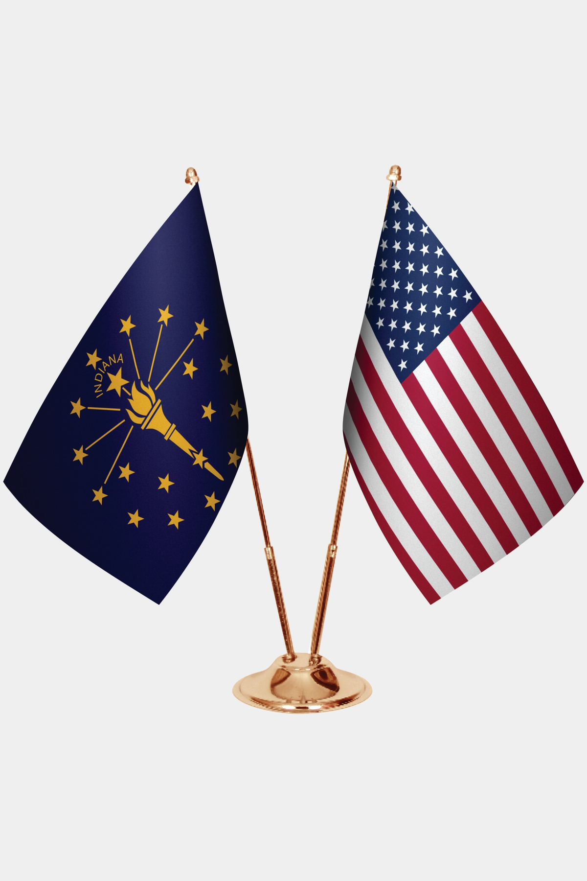 Indiana ve ABD Masa Bayrağı Seti