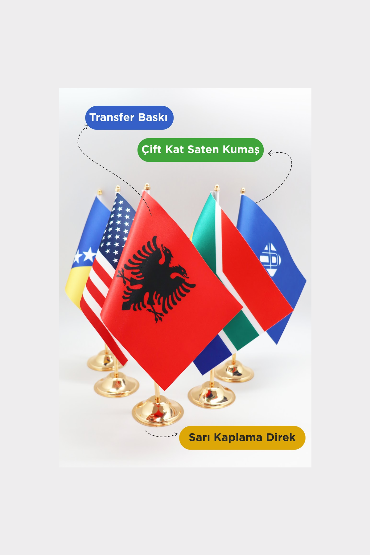 Kalmık Cumhuriyeti Masa Bayrakları