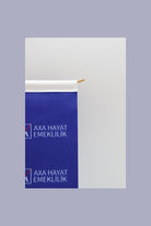 Logo Baskılı Kırlangıç T Model Masa Bayrağı, altın direkli, 8 × 32 cm bayrak, ağırlıklı kaide (3)